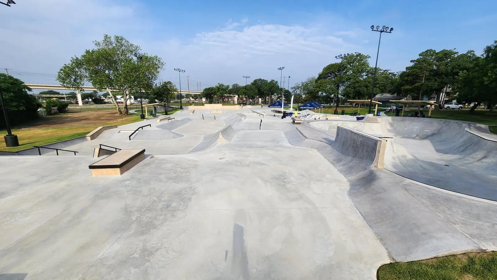 The flagship skatepark of Dallas at Bachman Lake