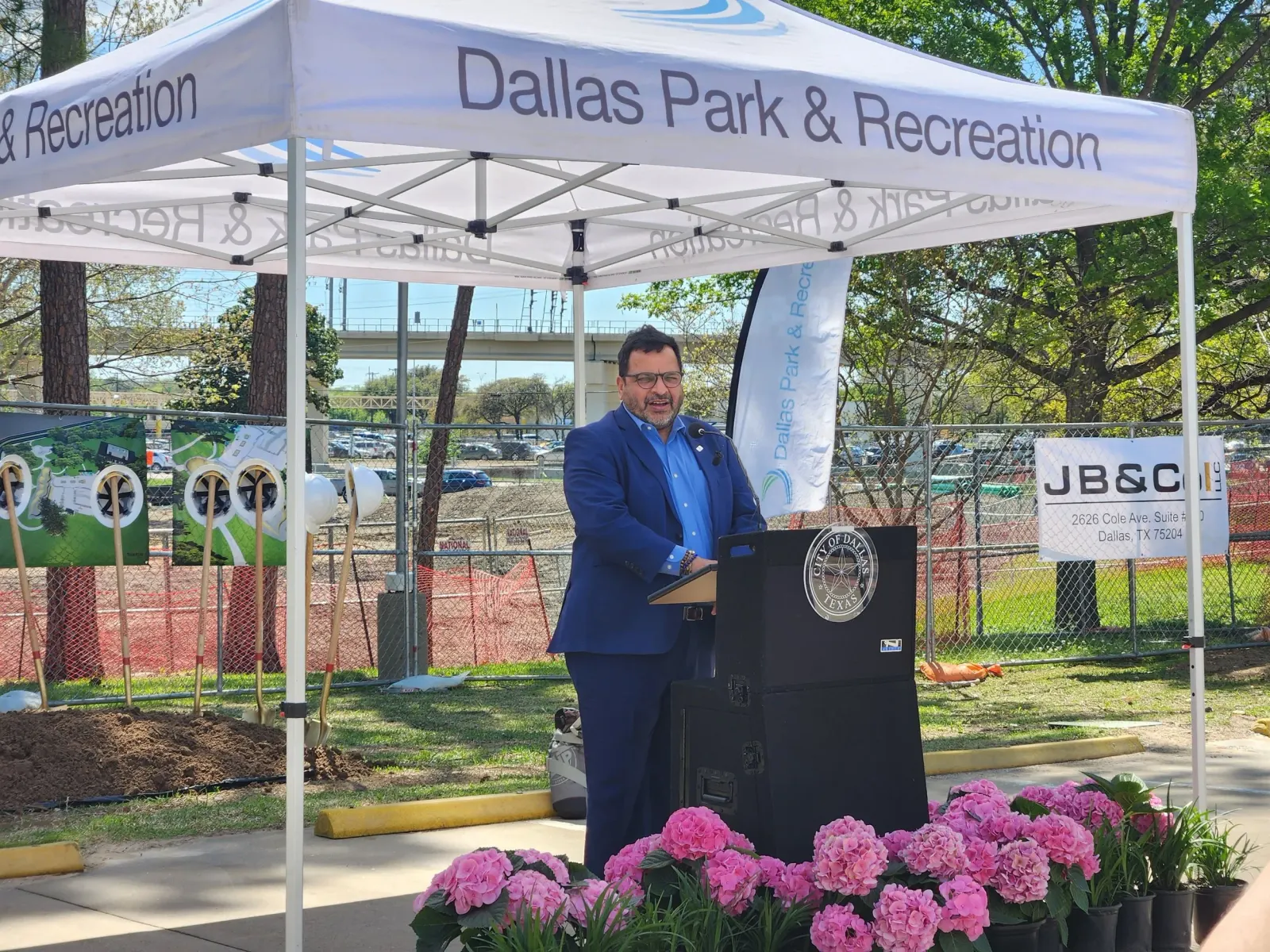 Bachman Lake Skatepark Ground Breaking Park Board President Arun Agarwal.jpg