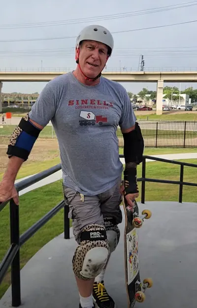 The Legend Craig Johnson among the very first to skate the Bachman Skatepark