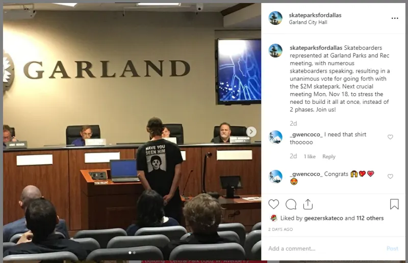 Ribs Man fan club at Garland City Council courtesy of Jordan Guin