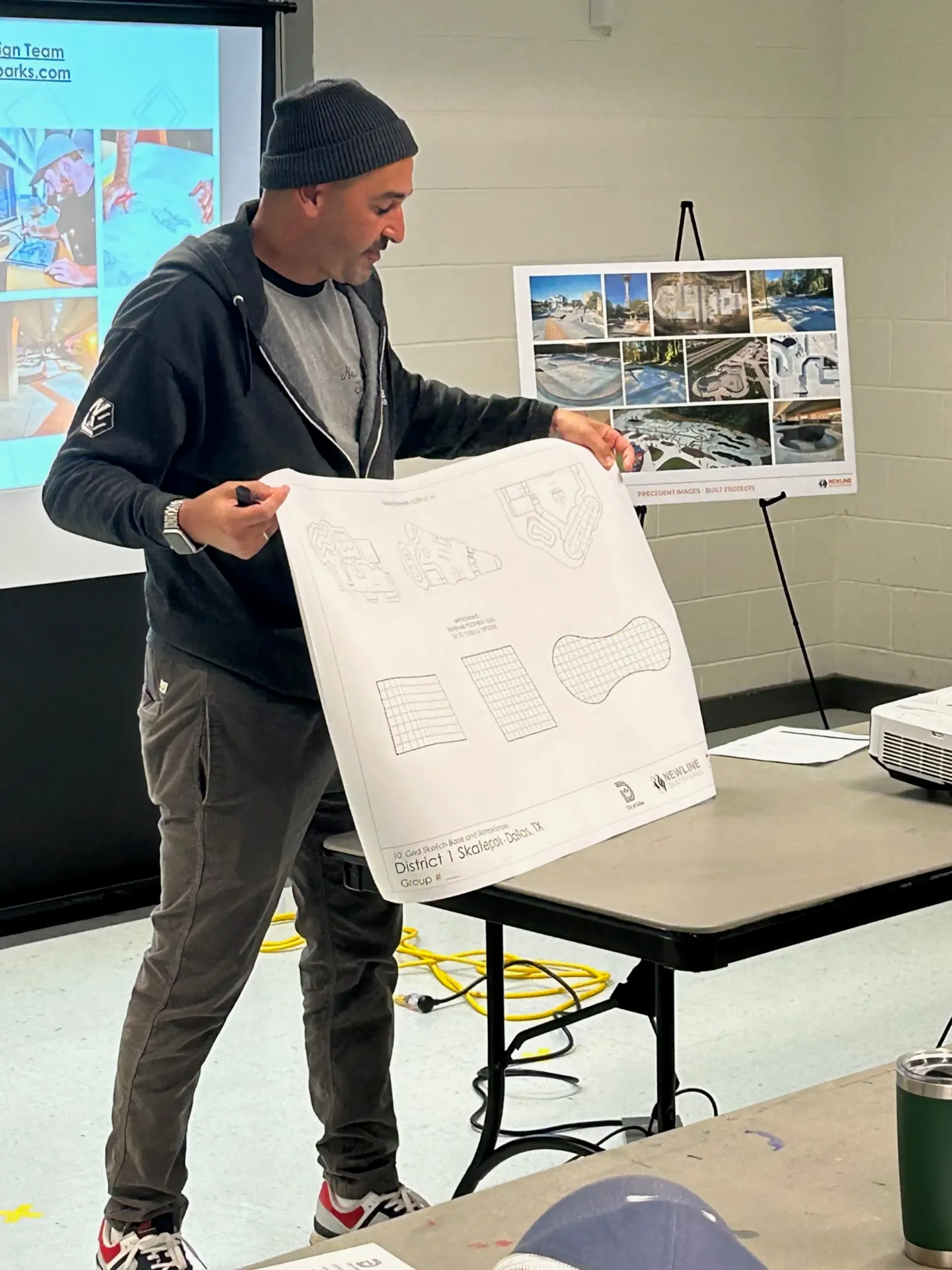 Kanten Russell from New Line Skateparks introducing the process