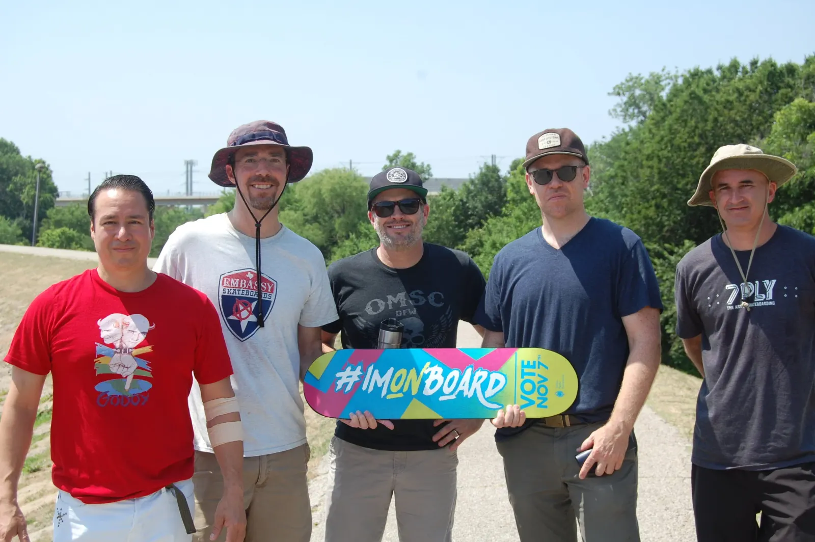 Jay Paul Sanchez, Clinton Haley, Warren Christie, Eric Eley and Ryan Crane
