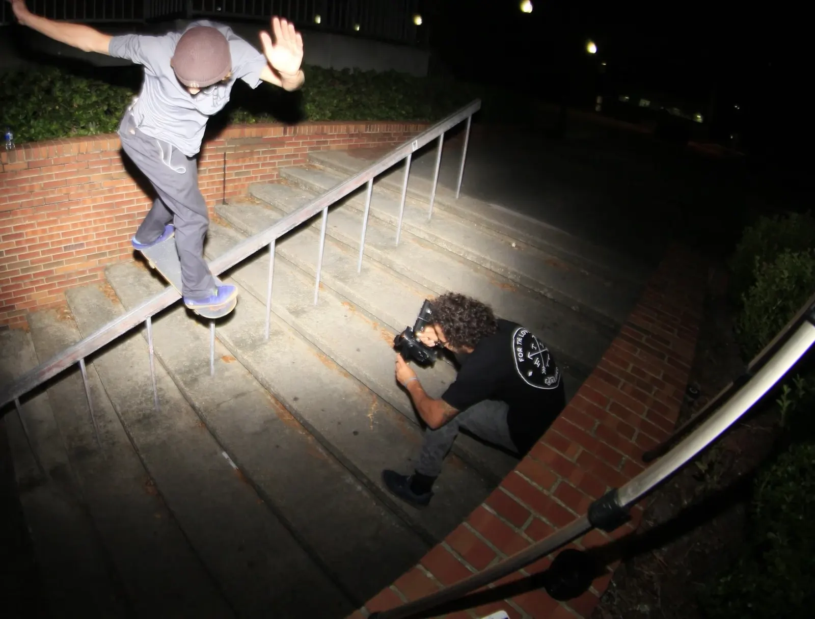 Accomplished skater “Peanut” Hansom Baptiste IV films Marshall Stinson