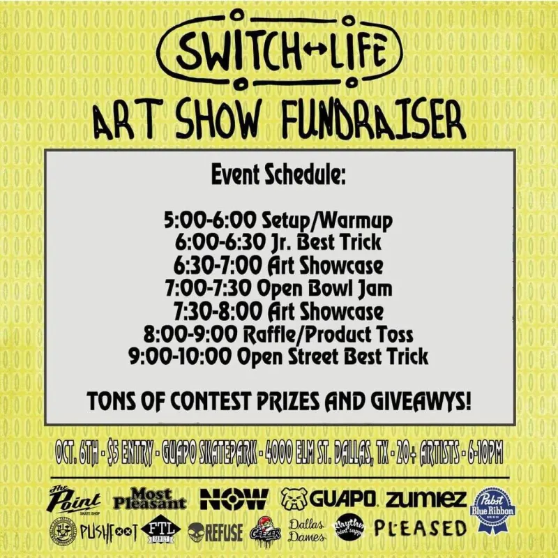 SwitchLife Art Show Schedule