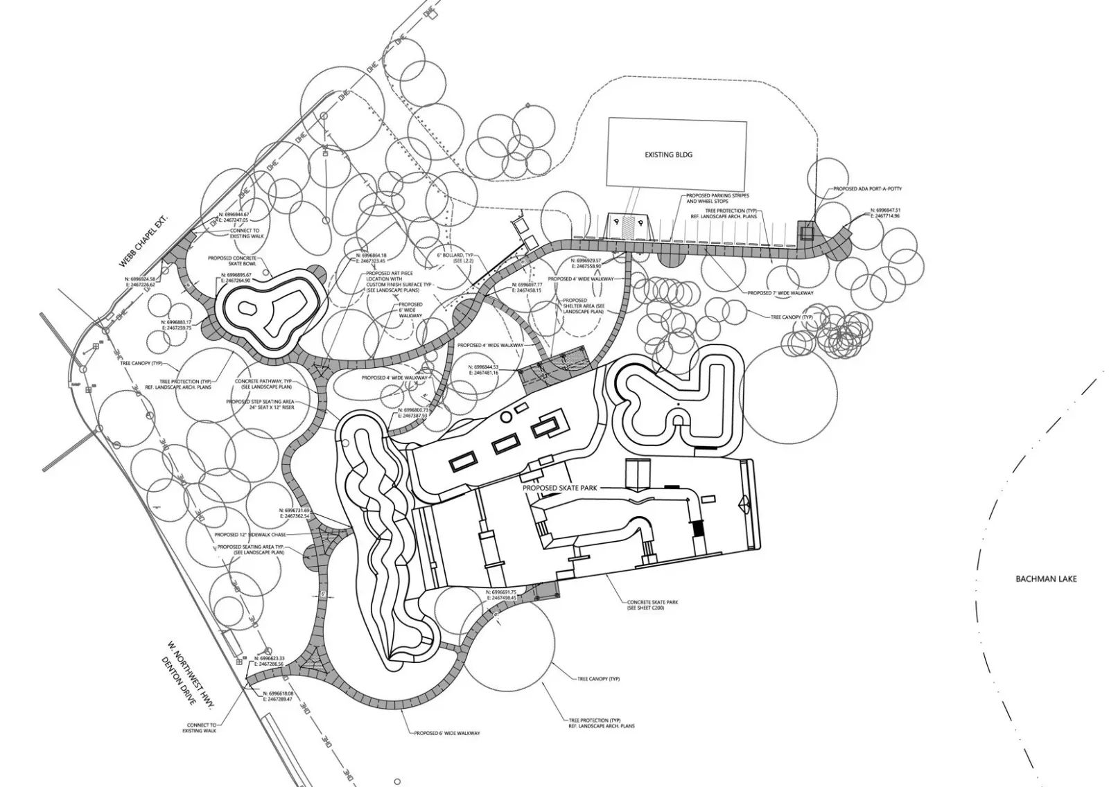 skatepark schematic gives an overview of everything together